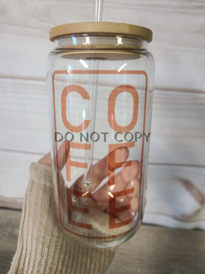 Co Ff Ee Glass Can