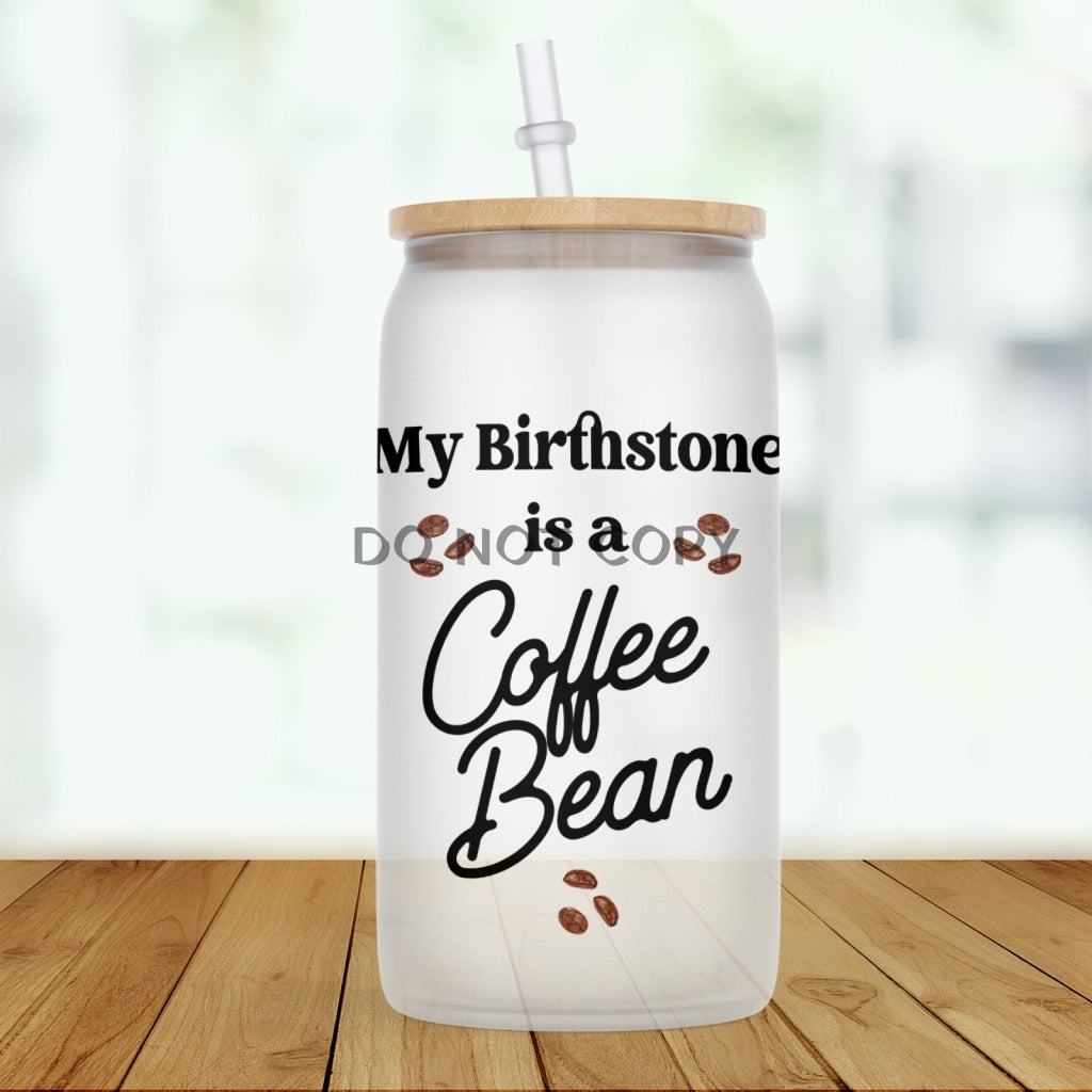 Coffee Bean Birthstone Frosted Glass Glass Can