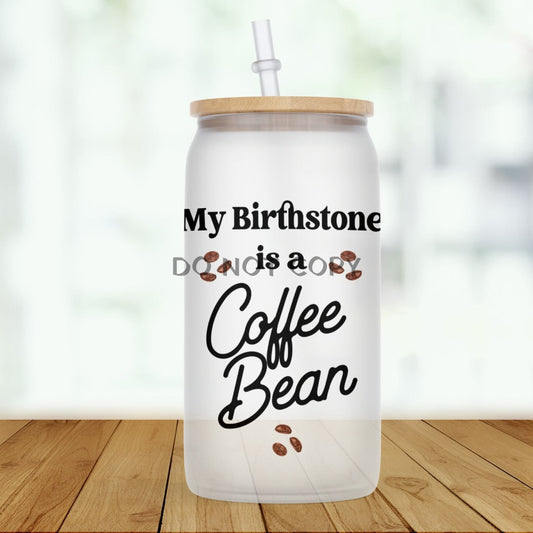 Coffee Bean Birthstone Frosted Glass Glass Can