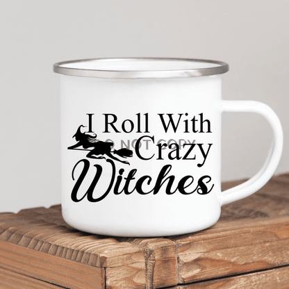 Crazy Witches Enamel Mug Mug