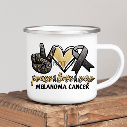 Cure Melanoma Enamel Mug Mug