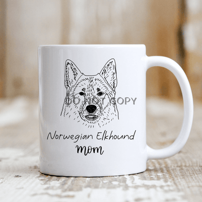 Custom Dog Breed (1 Dog) Ceramic Mug 11Oz / *breed* Mom Mug