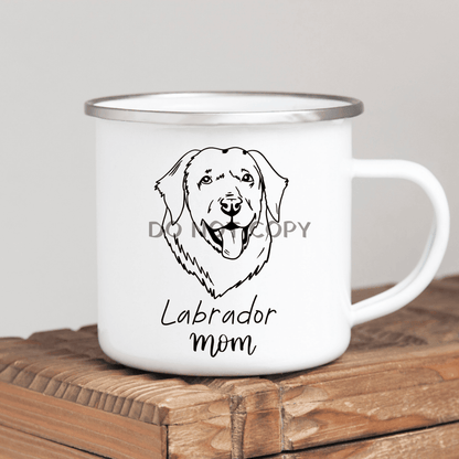 Custom Dog Breed (1 Dog) Enamel Mug / *breed* Mom Mug