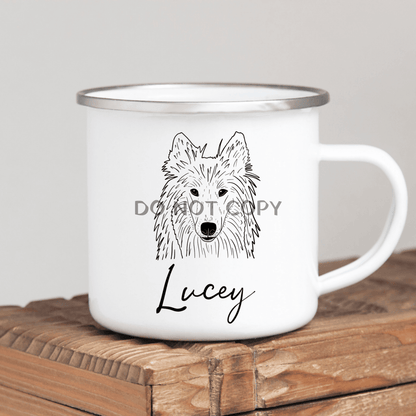 Custom Dog Breed (2 Dogs) Enamel Mug / Name Mug