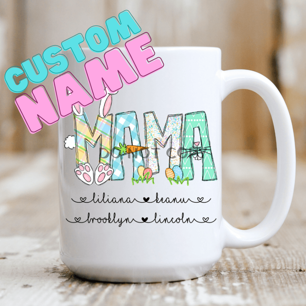 Custom Easter With Names Mug
