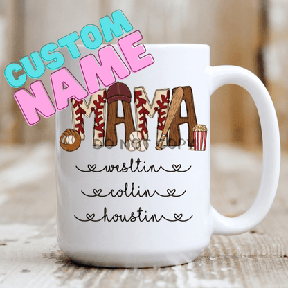 Custom Name Baseball/softball Mug