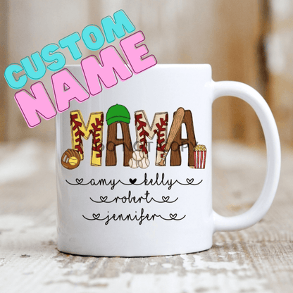 Custom Name Baseball/softball Mug