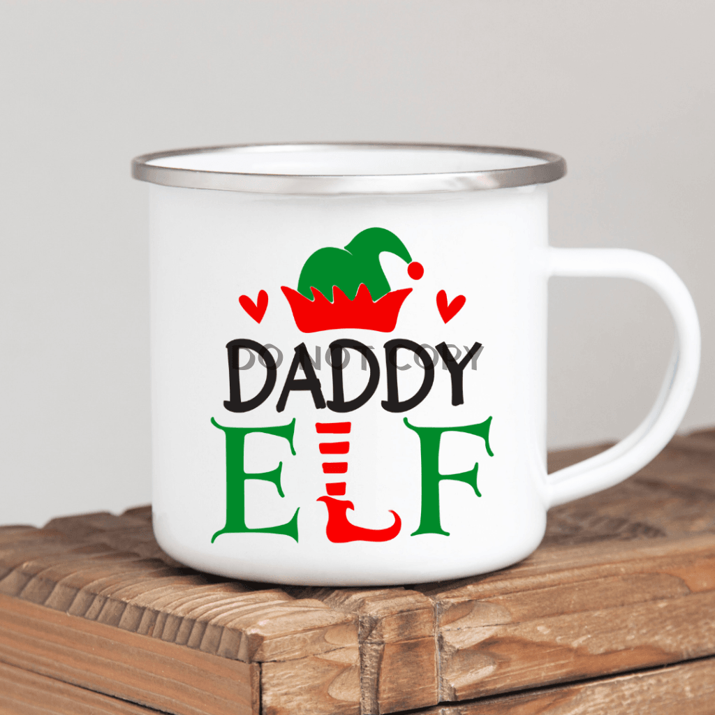 Daddy Elf Enamel Mug Mug
