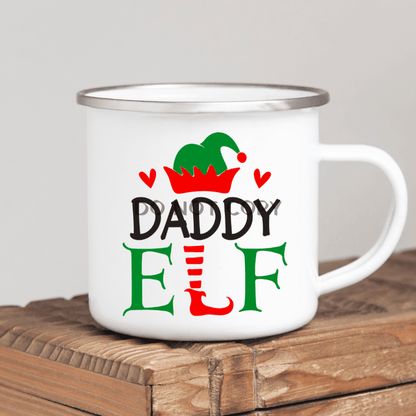 Daddy Elf Enamel Mug Mug