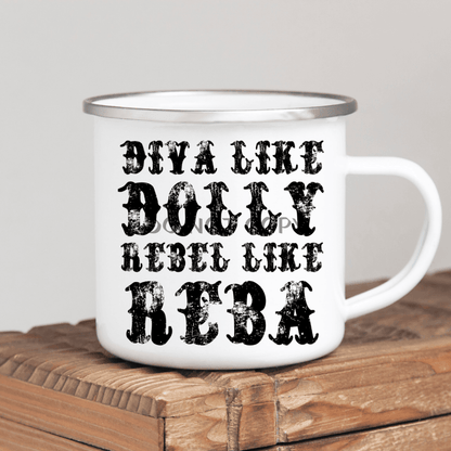 Diva Rebel Enamel Mug Mug