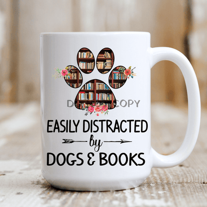 Dogs And Books Ceramic Mug 15Oz Mug