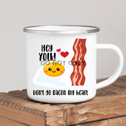 Eggs & Bacon My Heart Enamel Mug Mug