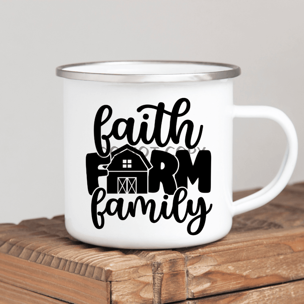 Faith Farm Family Enamel Mug Mug