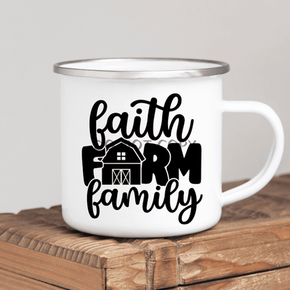 Faith Farm Family Enamel Mug Mug