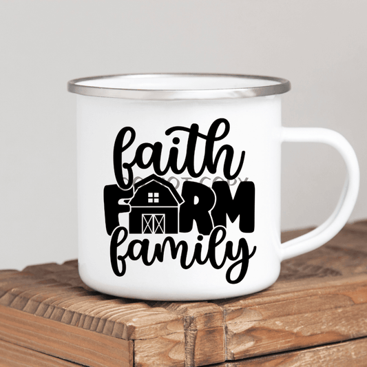 Faith Farm Family Enamel Mug Mug