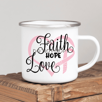 Faith Hope Love Enamel Mug Mug