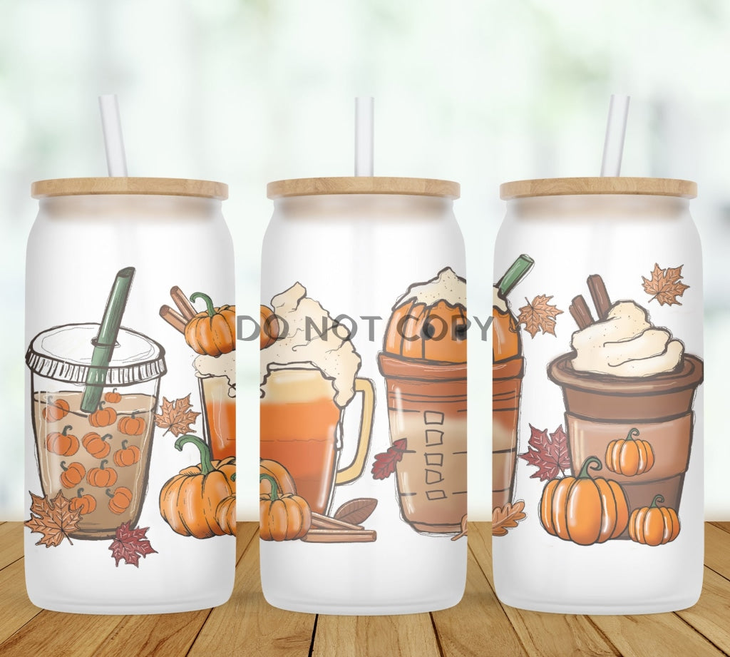 Fall Drinks Glass Can