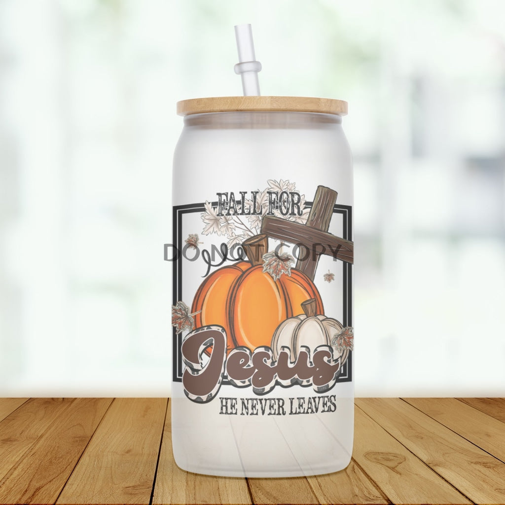 Fall For Jesus Glass Can