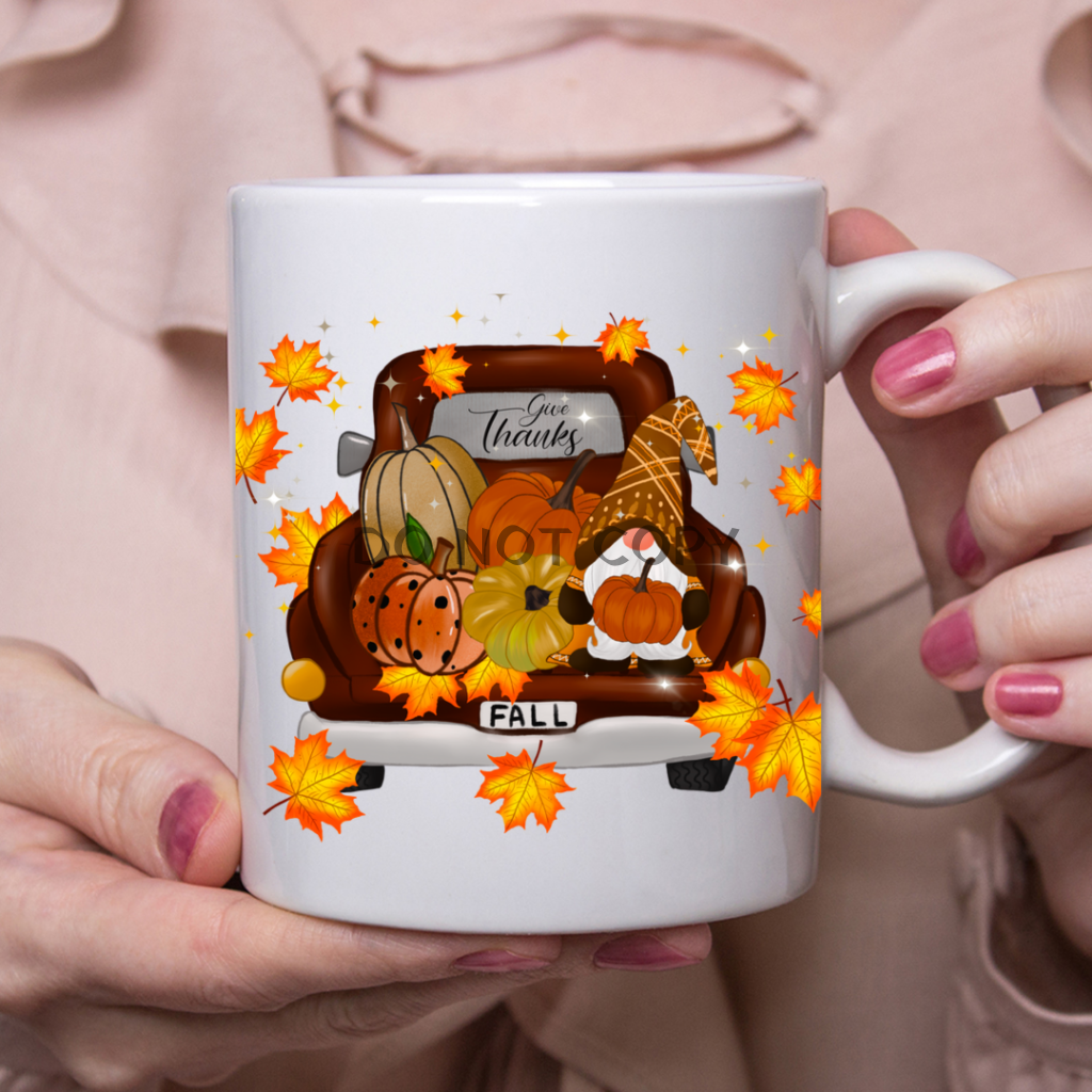 Fall Gnome Truck Mug