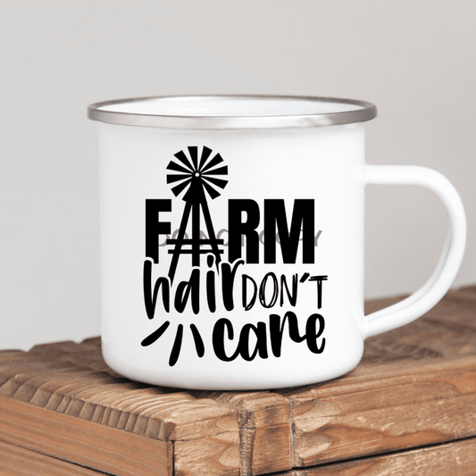 Farm Hair Enamel Mug Mug