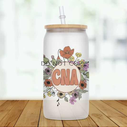 Floral Cna Glass Can