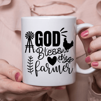 God Bless The Farmer Ceramic Mug 11Oz Mug