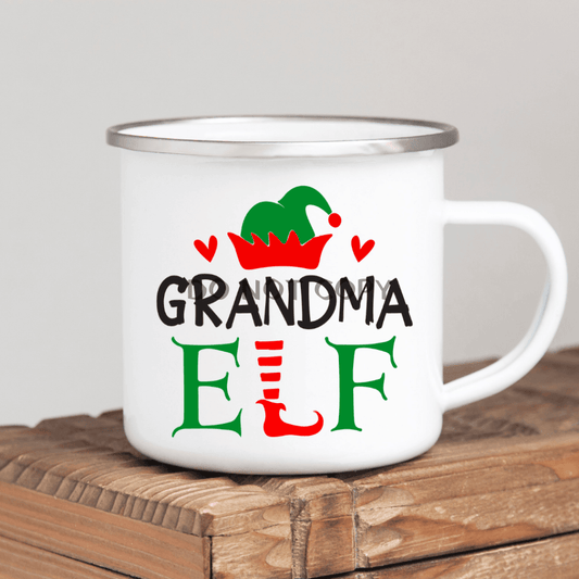 Grandma Elf Enamel Mug Mug