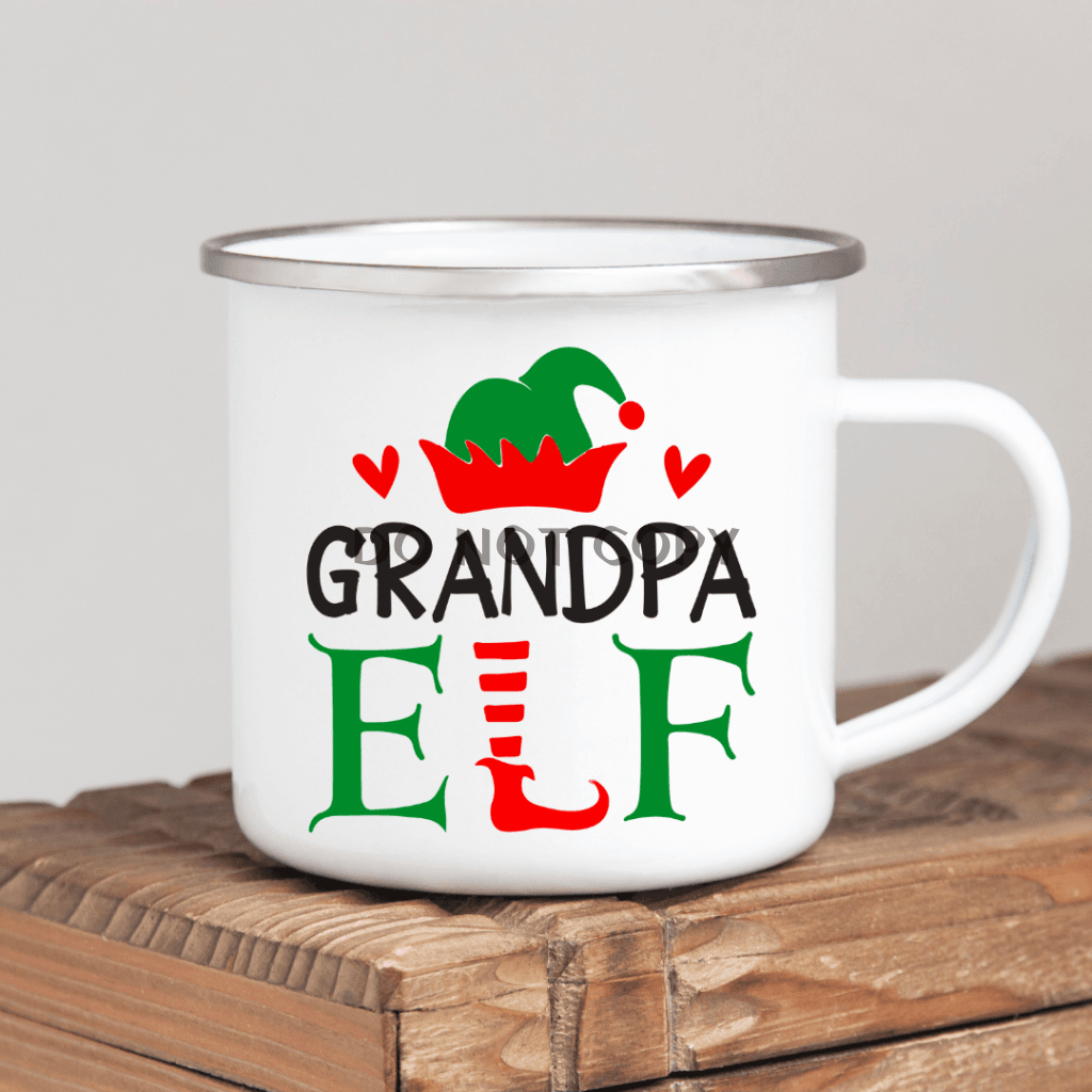 Grandpa Elf Enamel Mug Mug