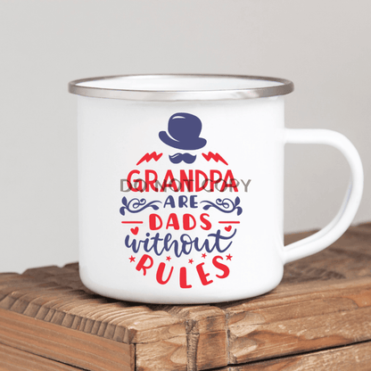 Grandpas - No Rules Enamel Mug Mug