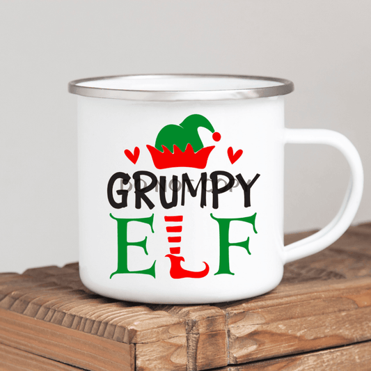 Grumpy Elf Enamel Mug Mug