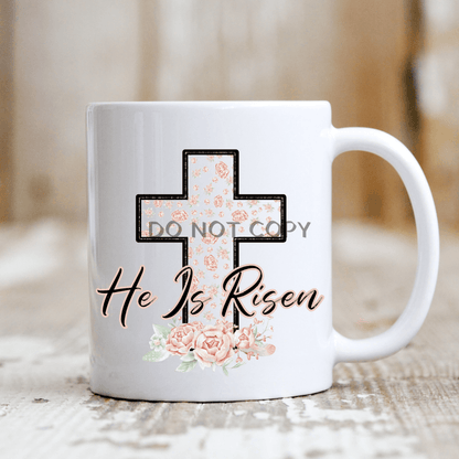 He Is Risen Floral Mug