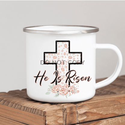 He Is Risen Floral Mug