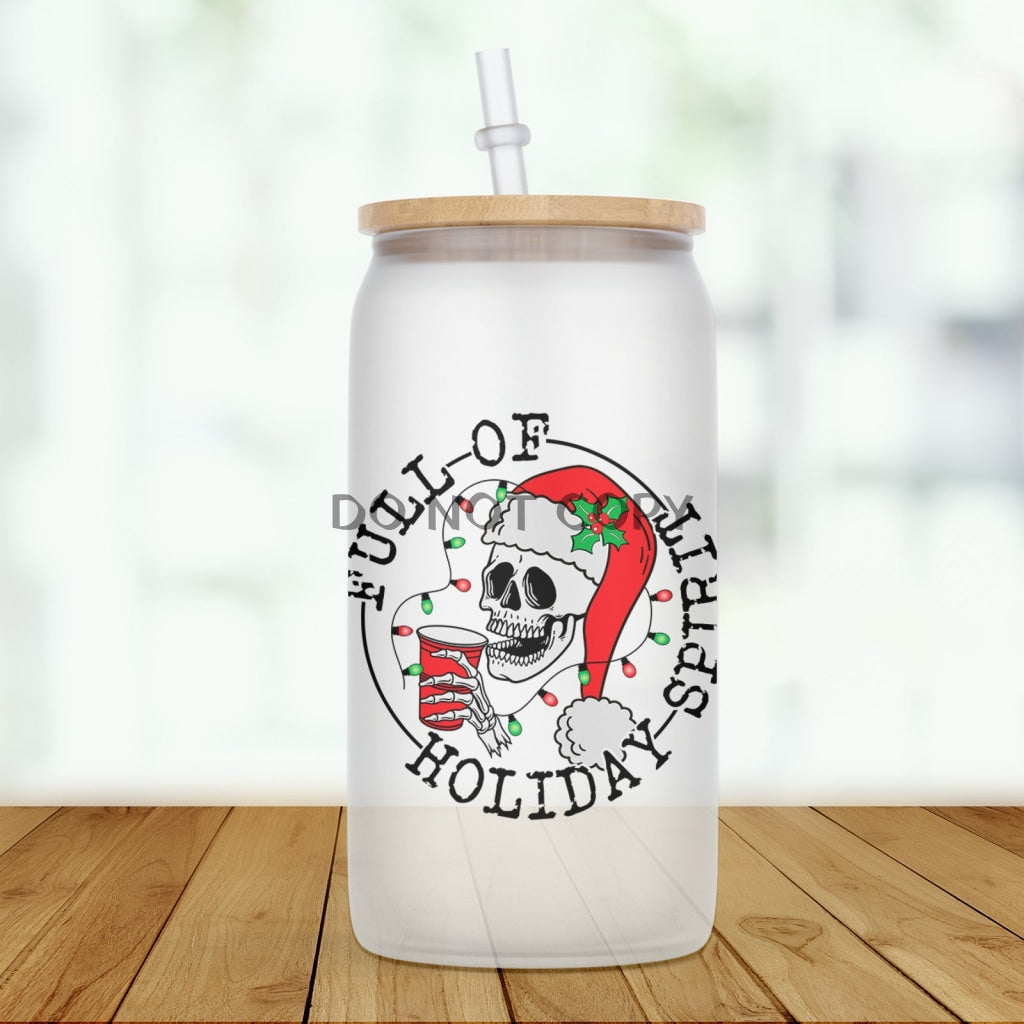 Holiday Spirit Glass Can