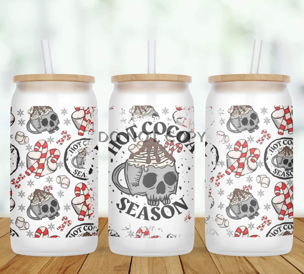 Hot Cocoa Season Glass Can