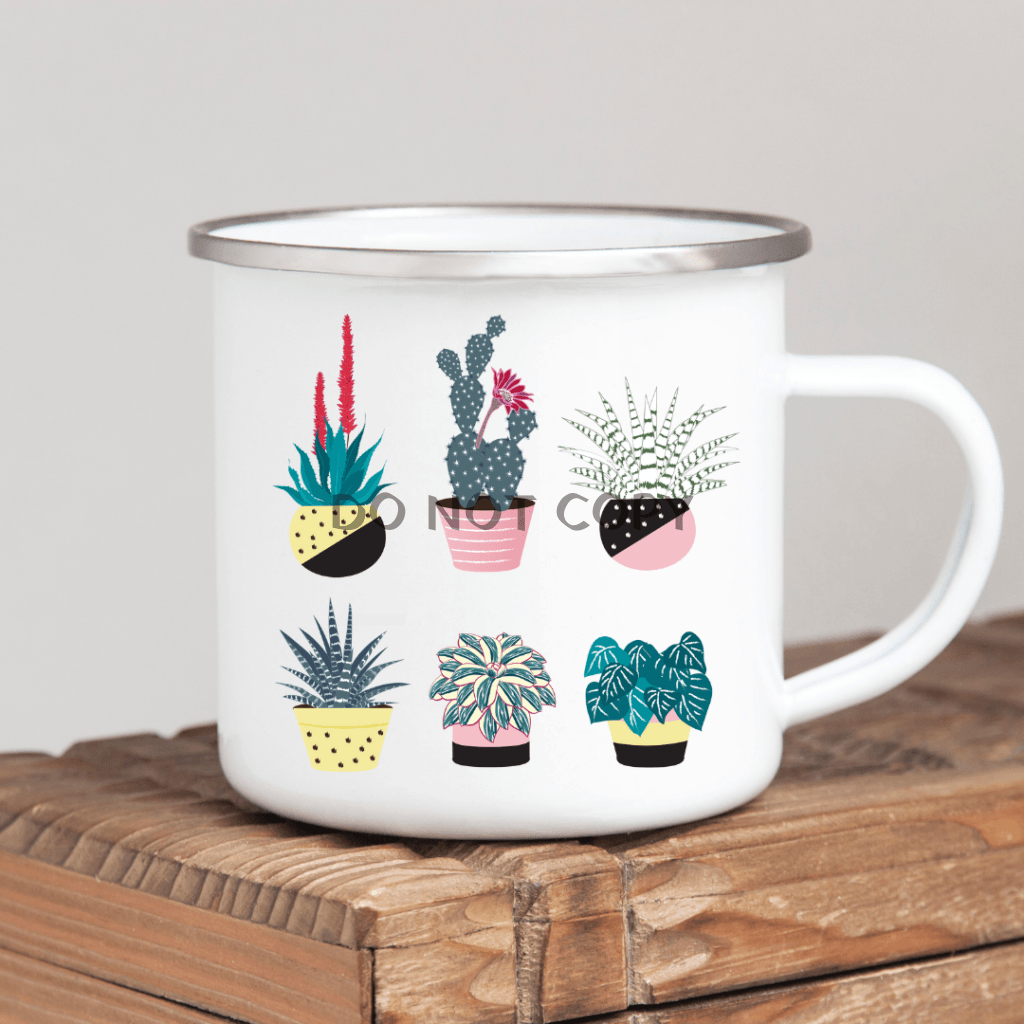 House Plants Enamel Mug Mug
