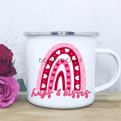 Hugs & Kisses Enamel Mug Mug