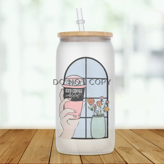 Iced Coffee Addict Glass Can