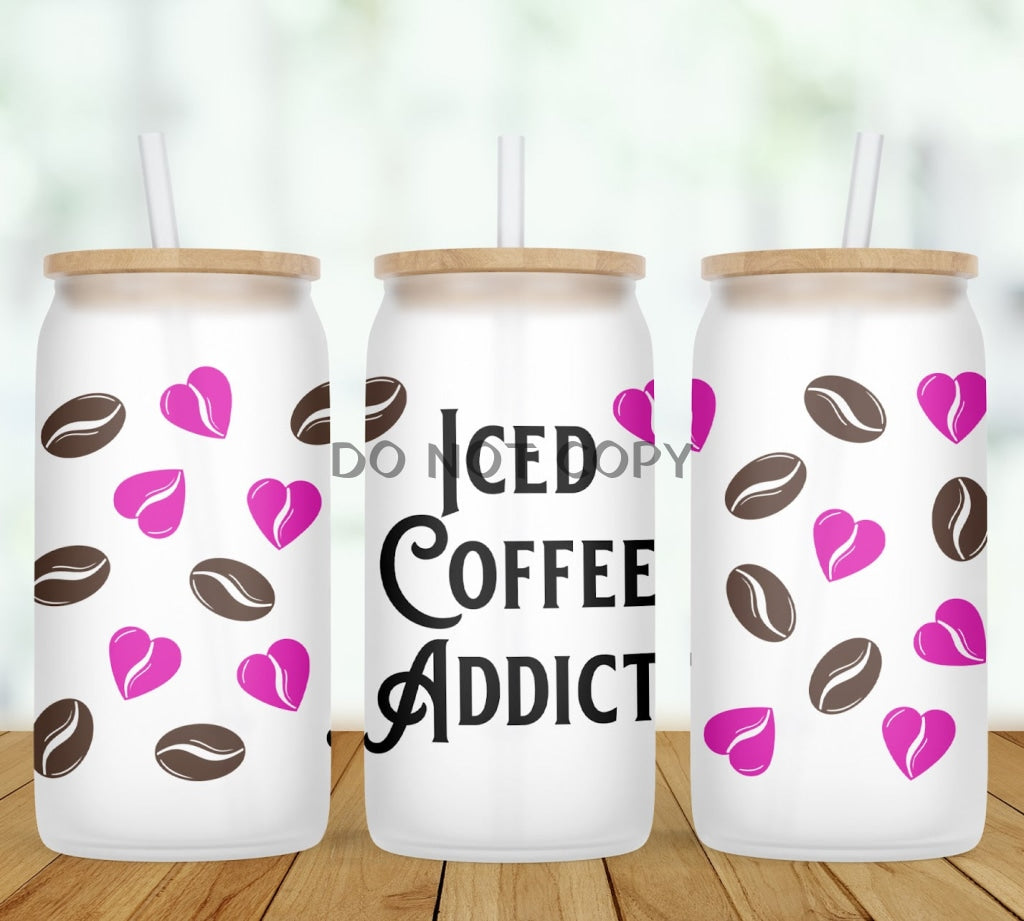 Iced Coffee Addict Glass Can