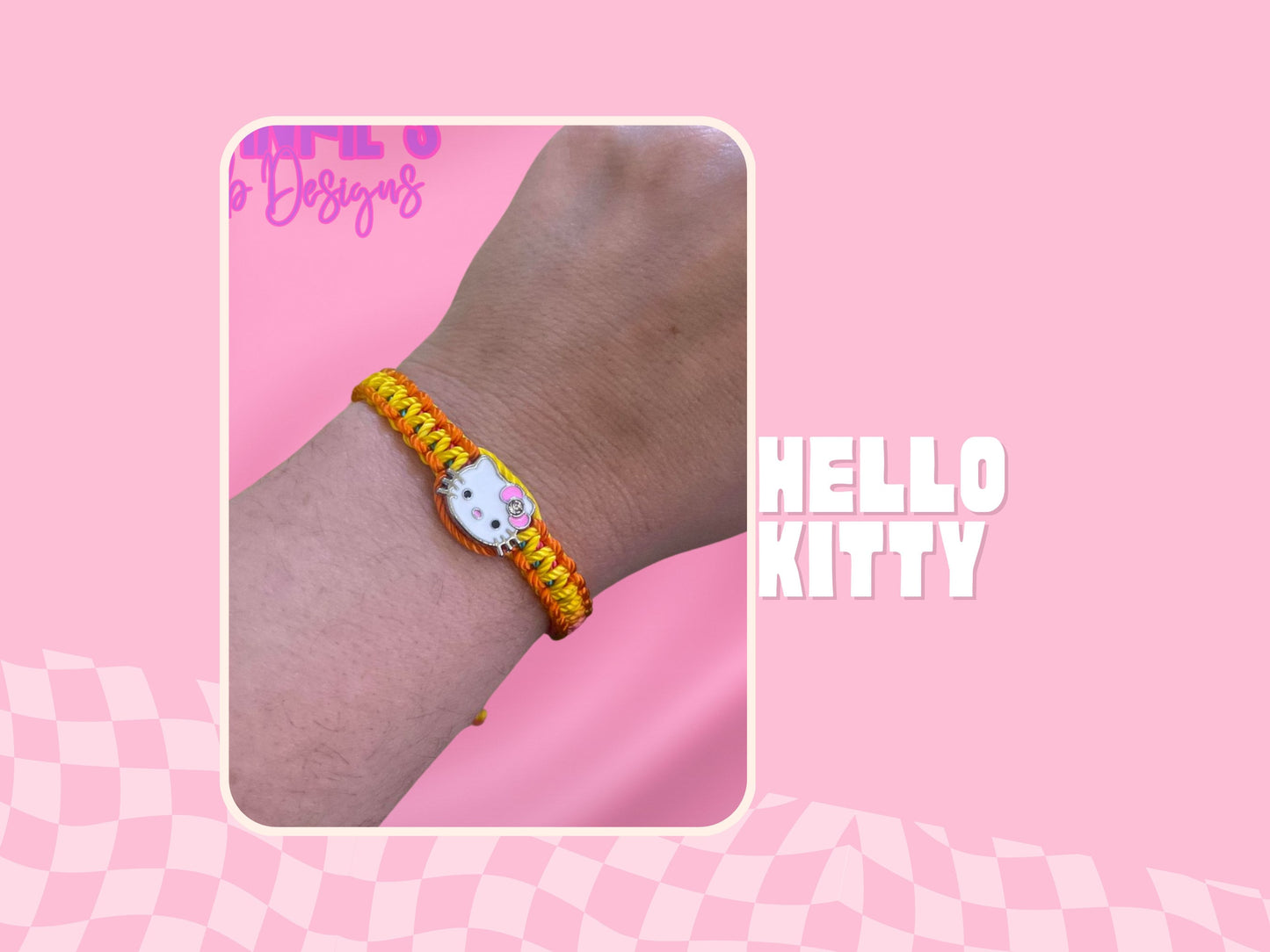 Hello Kitty One Of a Kind Charm Bracelet,  Rainbow Friendship Bracelet, Handmade Gifts for her Personalized Friend Gift