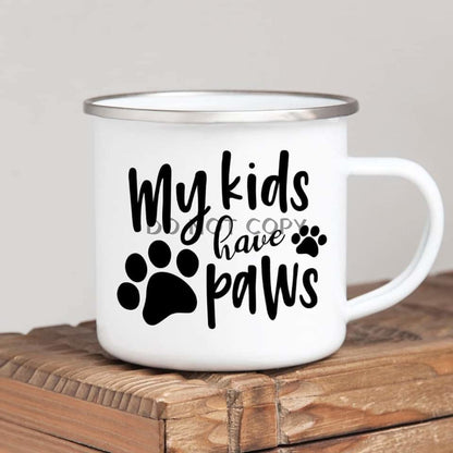 Kids Have Paws Enamel Mug Mug