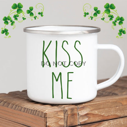 Kiss Me Enamel Mug Mug