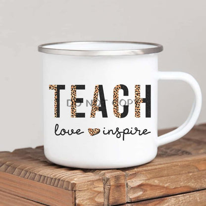 Leopard Teach Enamel Mug Mug