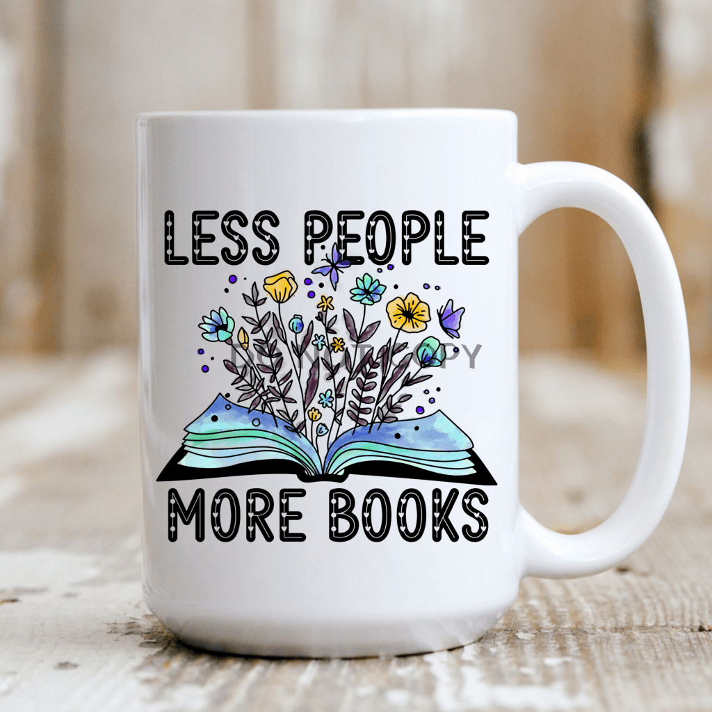 Less People More Books Ceramic Mug 15Oz Mug