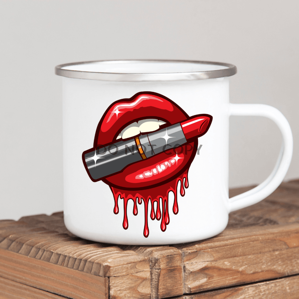 Lips Lipstick Enamel Mug Mug