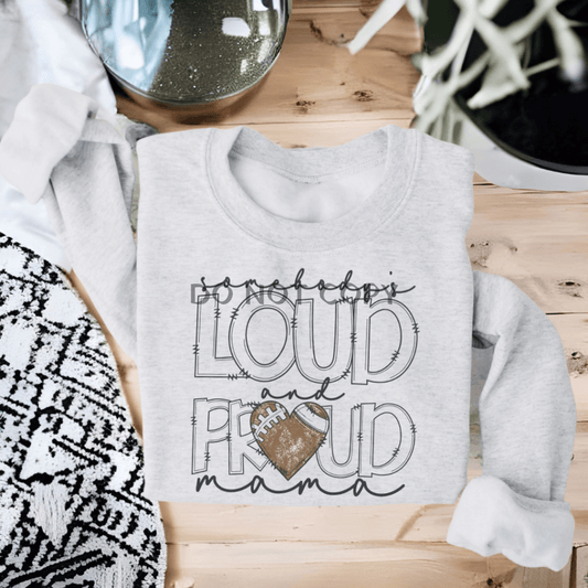 Loud & Proud Football Mama Shirts Tops