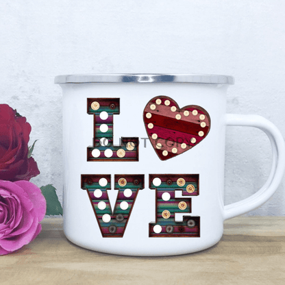 Love Marquee Enamel Mug Mug