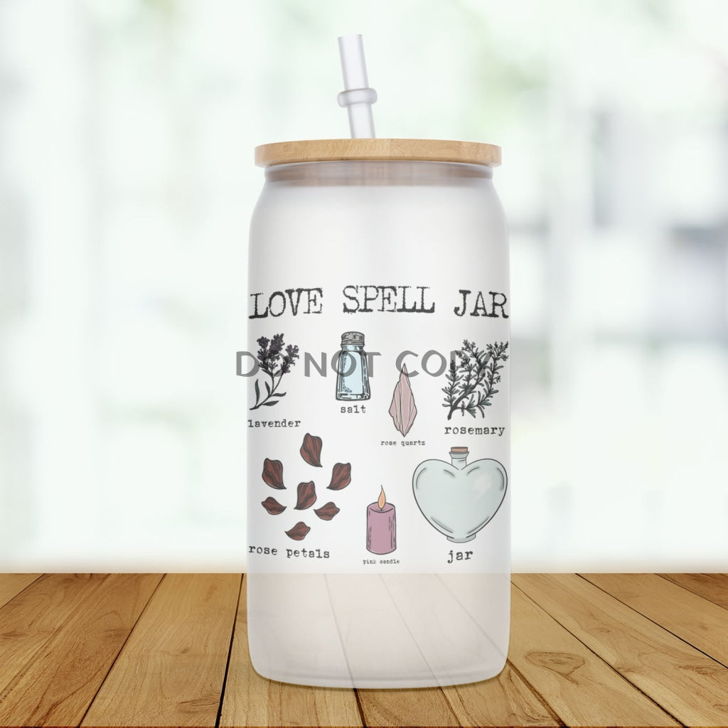 Love Spell Jar Glass Can