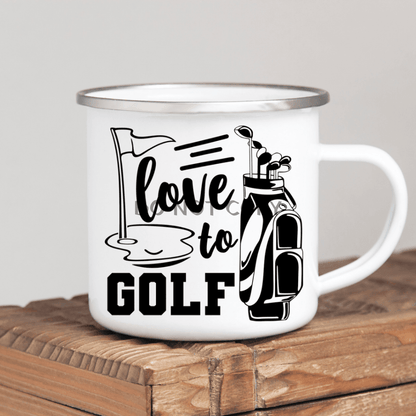 Love To Golf Enamel Mug Mug