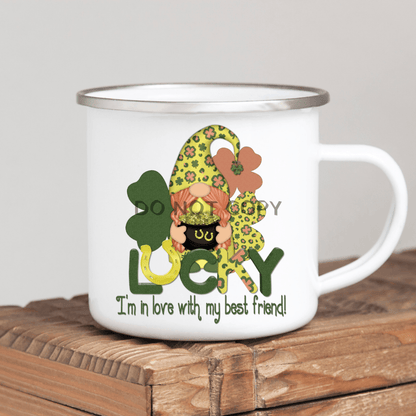 Lucky In Love Enamel Mug Mug