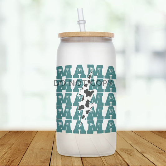 Mama Cow Bolt Glass Can